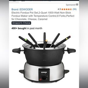 EDWODER Electric Fondue Pot Set